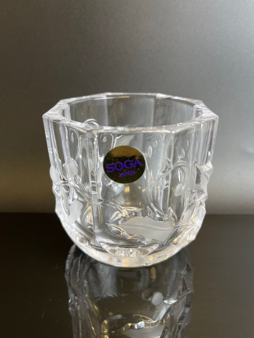 Хрустальная конфетница. Высота 8,5 см .Soga. Япония