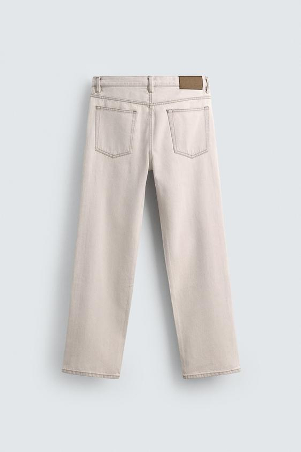 ZARA ДЖИНСЫ STRAIGHT-FIT КЛАССИЧЕСКОГО КРОЯ, ЭКРЮ