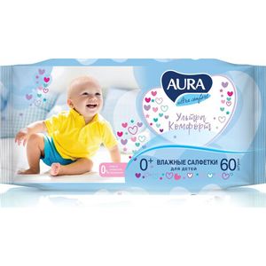 ВЛАЖНЫЕ САЛФЕТКИ ДЕТСКИЕ AURA ULTRA COMFORT 60ШТ