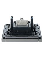 FORTE&PIANO Розетка двойная TV+SAT FP538 сталь IEK