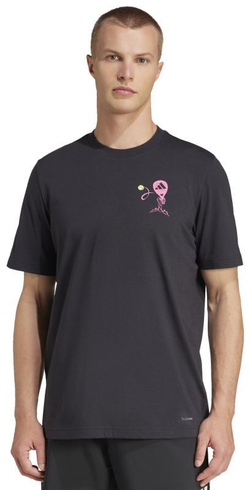 Мужская теннисная футболка Adidas Padel Zone Graphic - черный