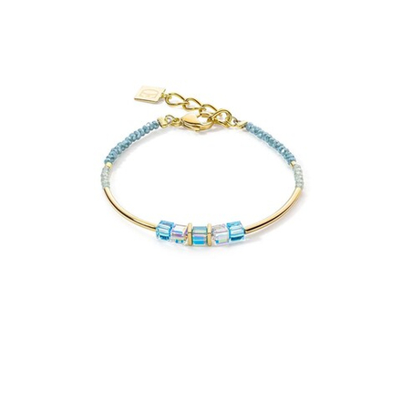 Браслет Coeur de Lion Turquoise 5042/30-0600 цвет голубой, золотой
