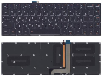 Клавиатура для ноутбука Lenovo Yoga 3 pro 1370 черная с подсветкой