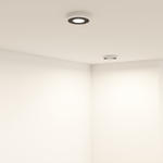 DK2440-WB Встраиваемый светильник DUAL 5+5 Вт, LED 4000K, IP 20, d90mm, белый/черный, алюминий/акрил