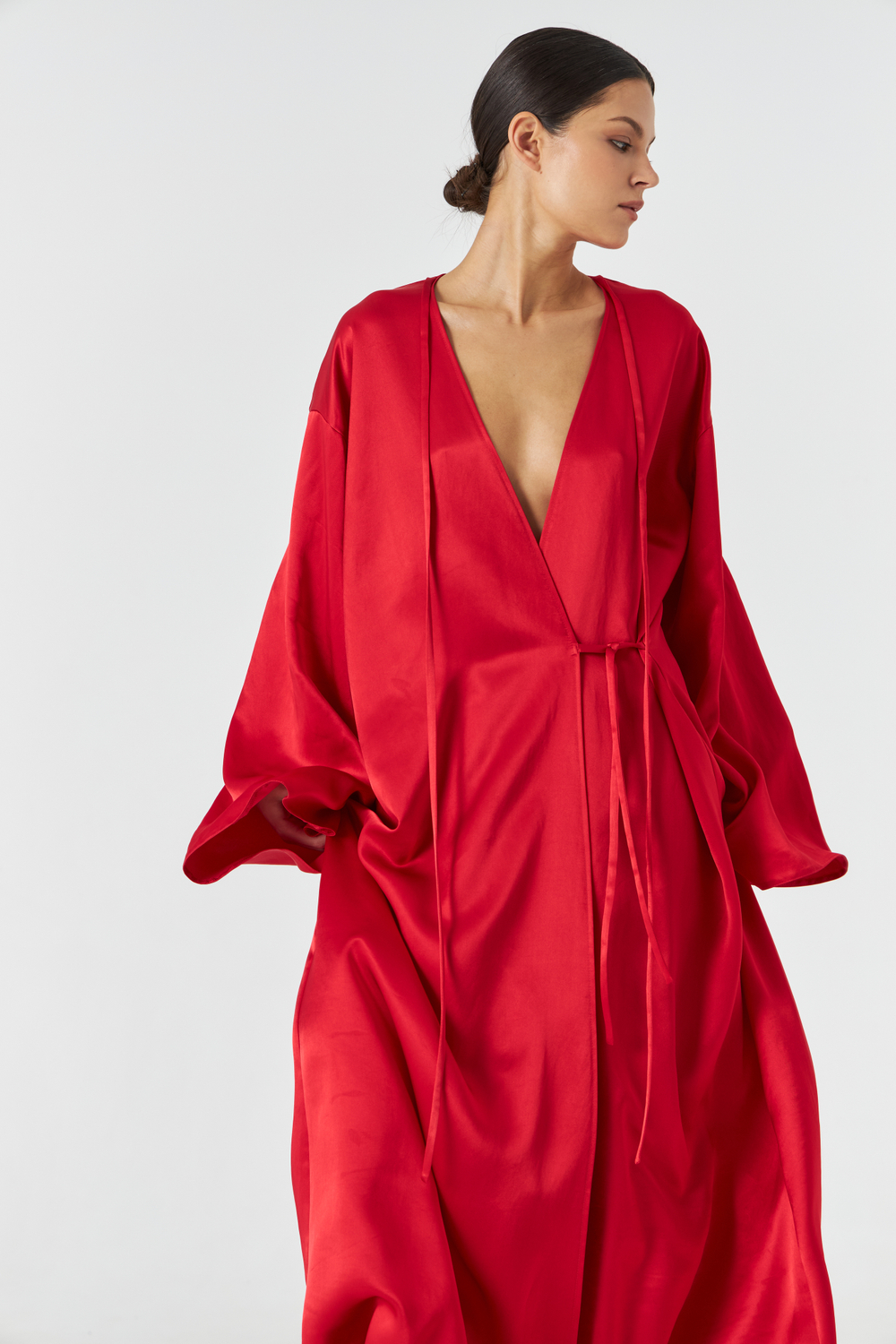 Платье свободное с поясом