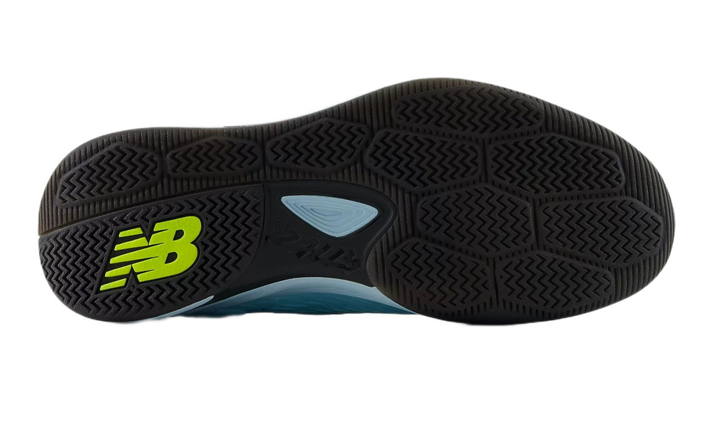 Мужские теннисные кроссовки New Balance Fresh Foam X CT-Rally V2 - light blue/black/neon yellow