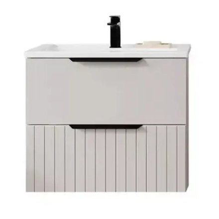 Подвесная тумба-умывальник Viant Сицилия 80 капучино VSIC80MDCAP-T2YP с раковиной Moduo 80