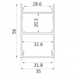 Накладной светильник 6063 LINE 3556 0412621