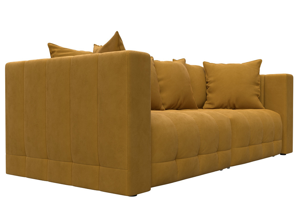 Диван прямой Лига-052 НПБ, BRUT 10 ВЕЛЮР желтый