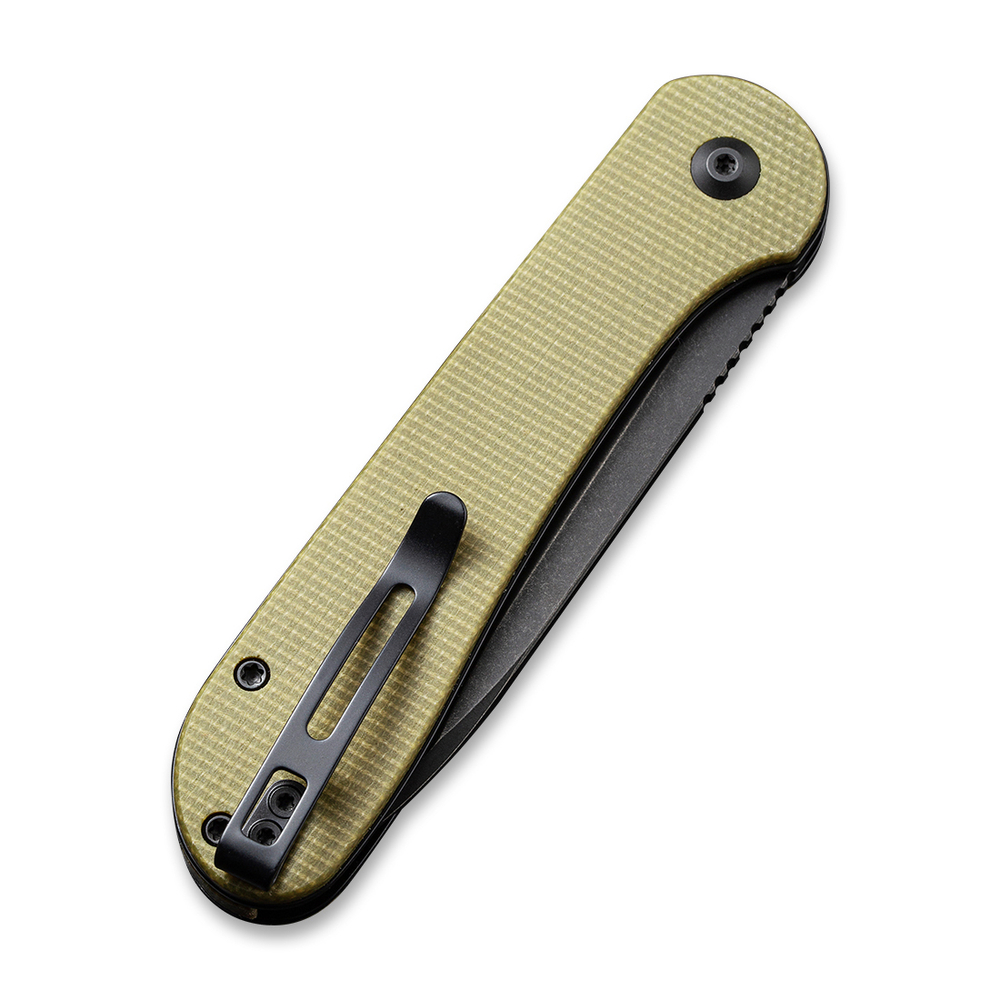 Складной нож CIVIVI Button Lock Elementum сталь 14C28N, рукоять G10 Микарта оливковая
