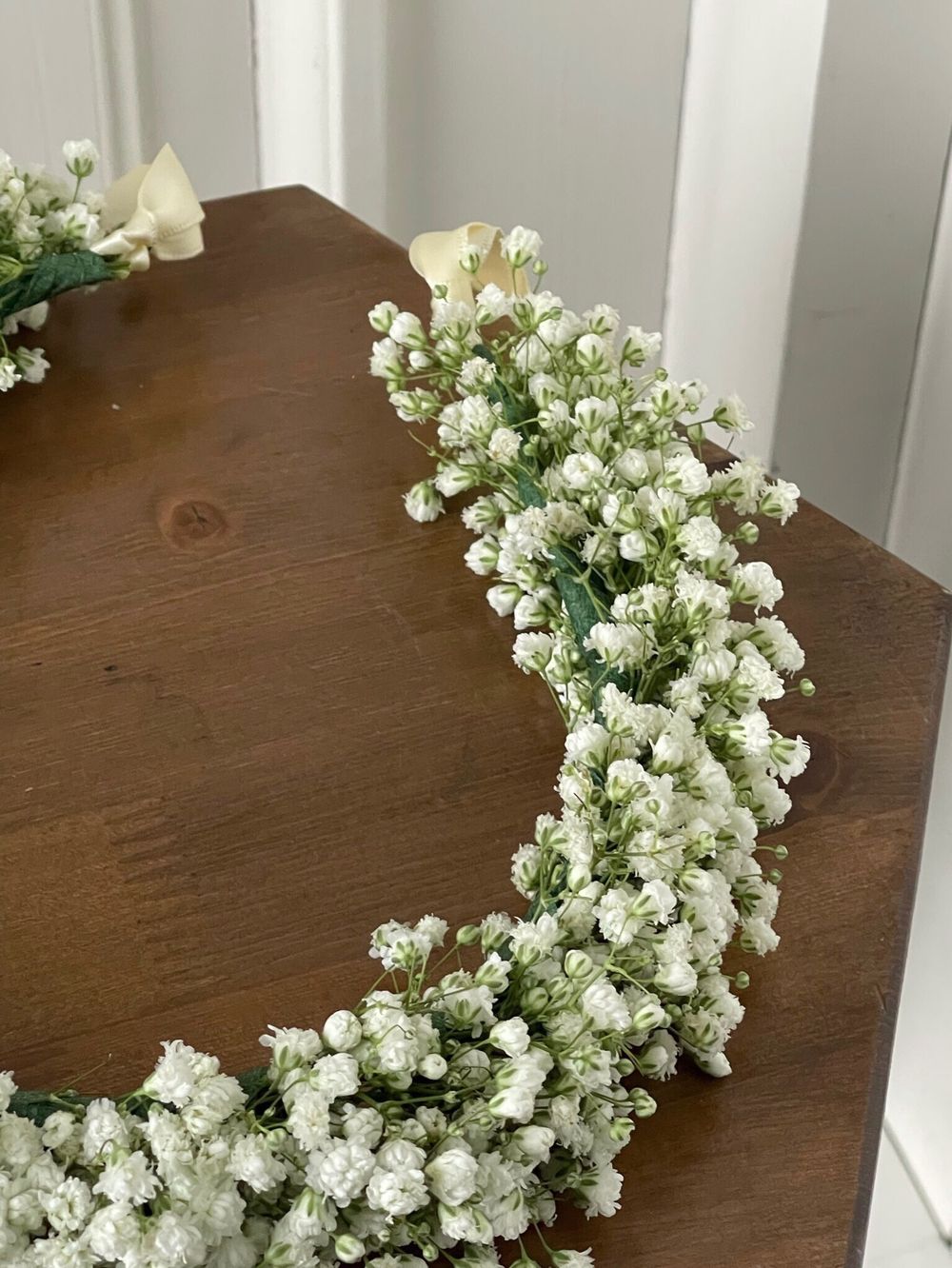 Свадебный венок из гипсофилы