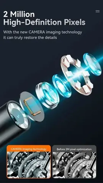 Эндоскоп поворотный 8.5мм/Wi-Fi ручной эндоскоп