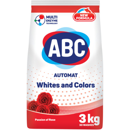 Стиральный порошок ABC Аромат розы 3 кг