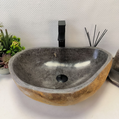 Раковина из речного камня RS-63452 (55*40*15) 0123