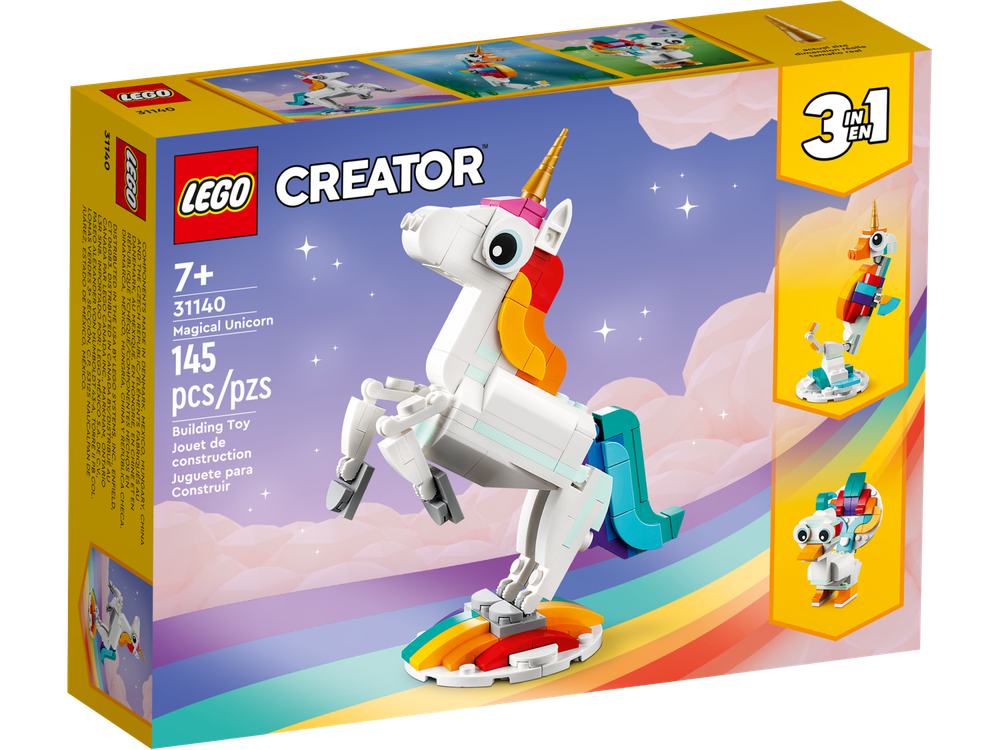 Конструктор Лего Креатор Волшебный единорог 31140 | LEGO Creator Magical Unicorn набор 3 в 1 с единорогом 145 деталей 7+