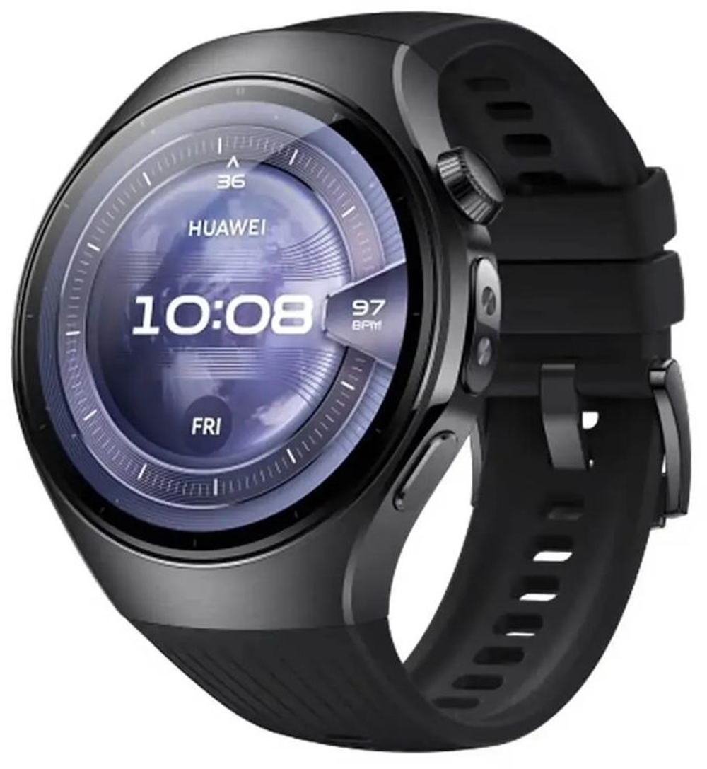 Смарт-часы Huawei Watch 5 Rates-L19F,  46мм,  1.5",  с SIM,  черный
