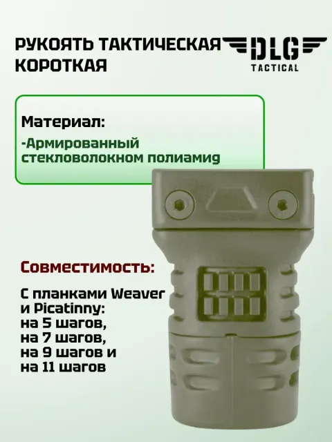 Короткая тактическая рукоятка с планкой Picatinny