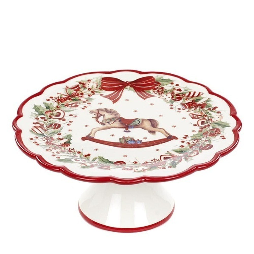 Блюдо на ножке Лошадка-качалка [Арт. D47176]