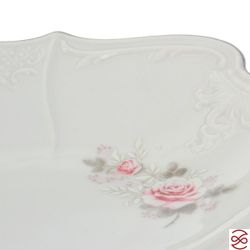 Блюдо для рыбы Bernadotte Серая роза платина 65 см