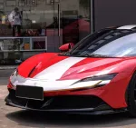 Карбоновая губа переднего бампера в заводском стиле для FERRARI SF90 Феррари OEM