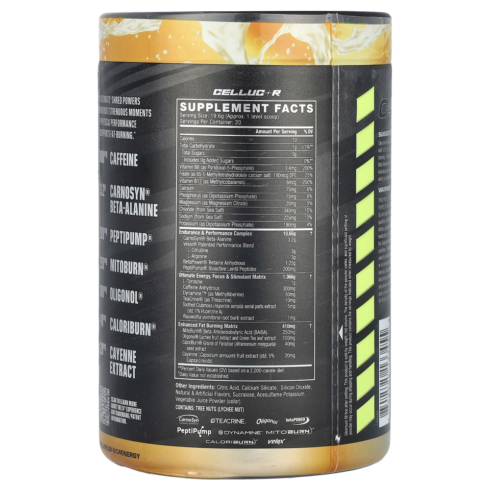 C4 / Cellucor, C4 Ultimate Shred, Pre-Workout, Creamsicle® Orange Cream, 13.8 oz (392 g)