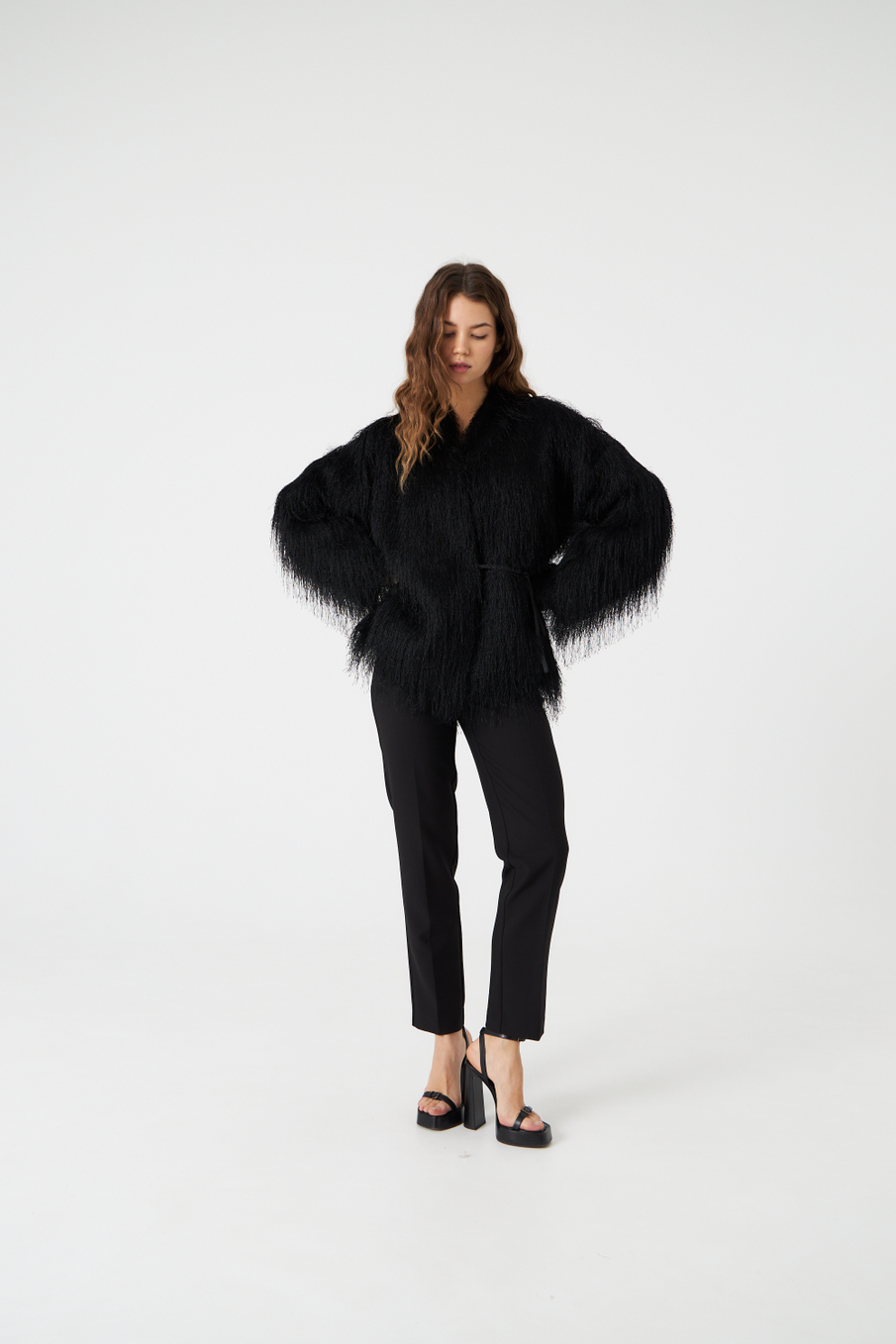 Кардиган из бахромы