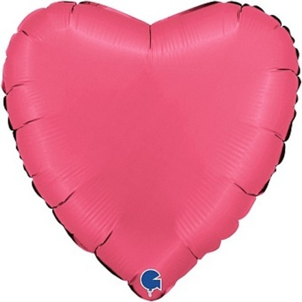 Г 18'' Сердце Ягодная помада Сатин 40 см.