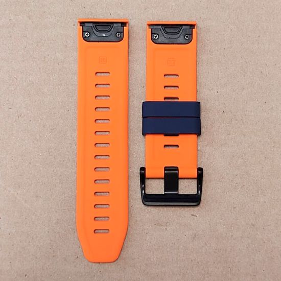 Ремешок силиконовый двухцветный 26 мм для Garmin Fenix 7x/6x/5x/5x plus/3, Descent, Tactix, Enduro, D2,  Instinct 2X