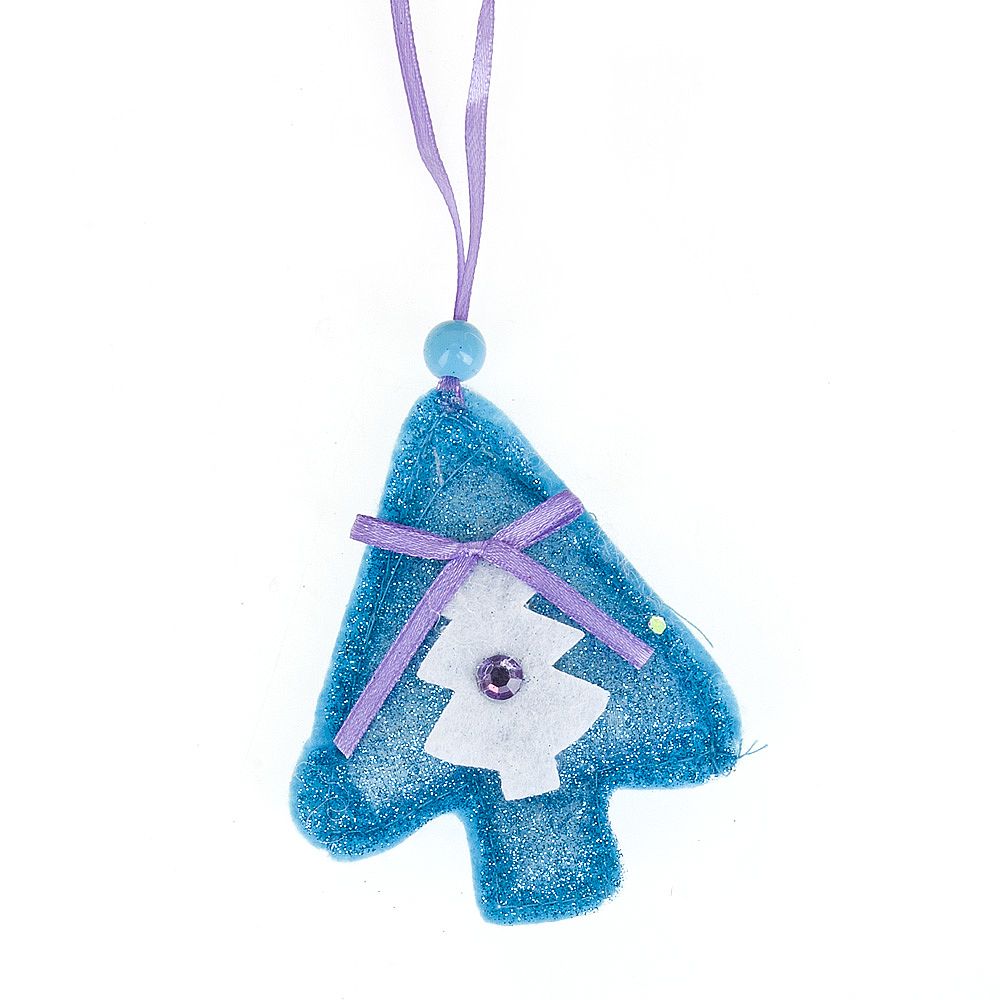 Украшение декоративное (подвесное) "Елочка" h=10см. (2вида) (упаковочный пакет с хедером)