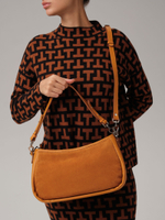 Замшевая сумка Azaro 30639 оранжевый карандаш