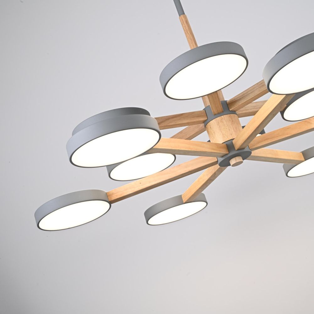 Люстра на штанге TURNA DBL L12 Gray