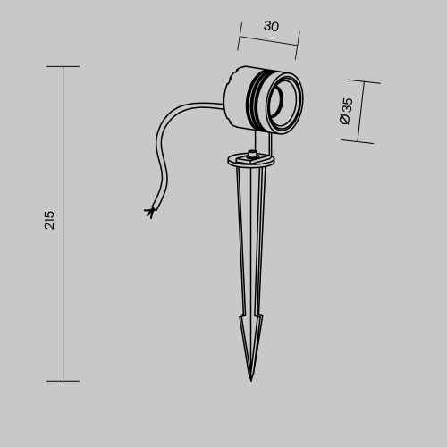 Ландшафтный светильник Outdoor O493FL-L3GF3K