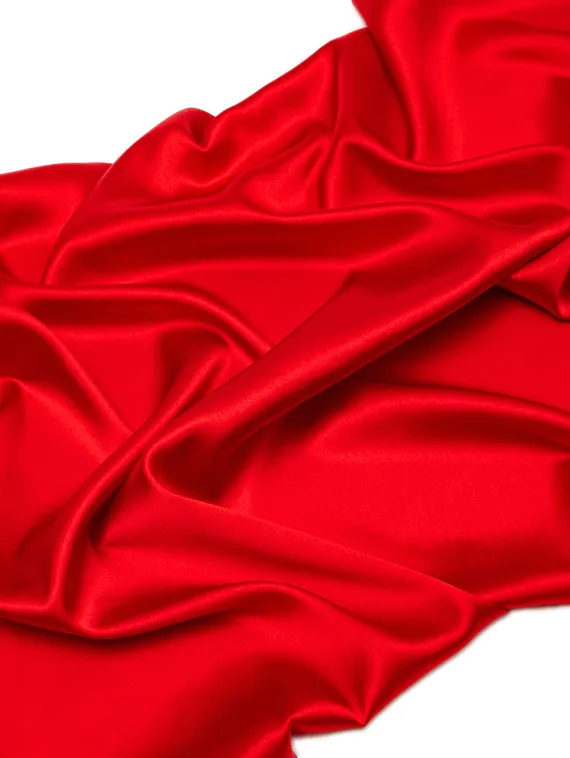 Шелк натуральный с эластаном, Италия, красный
