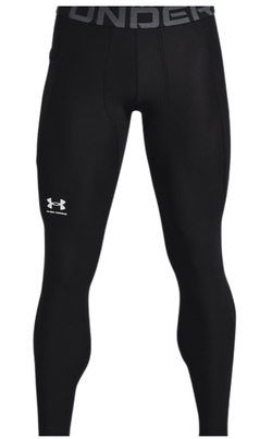 Мужские штаны теннисные Under Armour Men's HeatGear Leggings - black/white