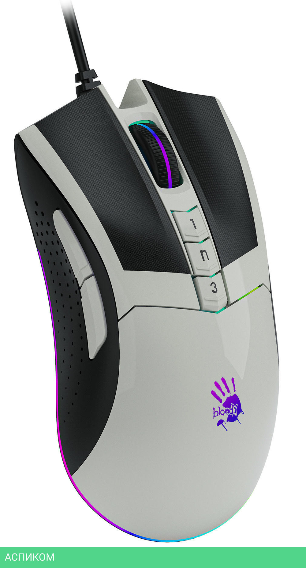 Мышь A4Tech Bloody W90 Max белый/черный