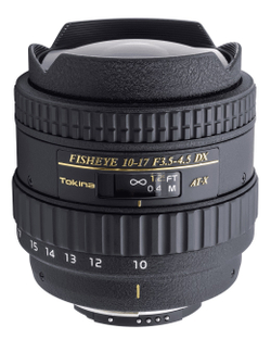 Объектив Tokina AT-X 10-17mm f/3.5-4.5 (AT-X 107) AF DX NH Fisheye Canon EF-S
