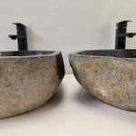 Раковина из речного камня ПАРА! RS-63838 54*47*15 2шт 0127