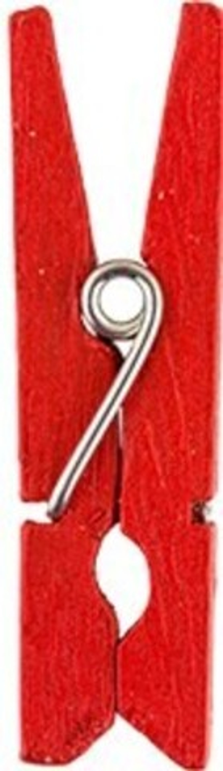 Декоративная прищепка, 30 мм, цвет красный