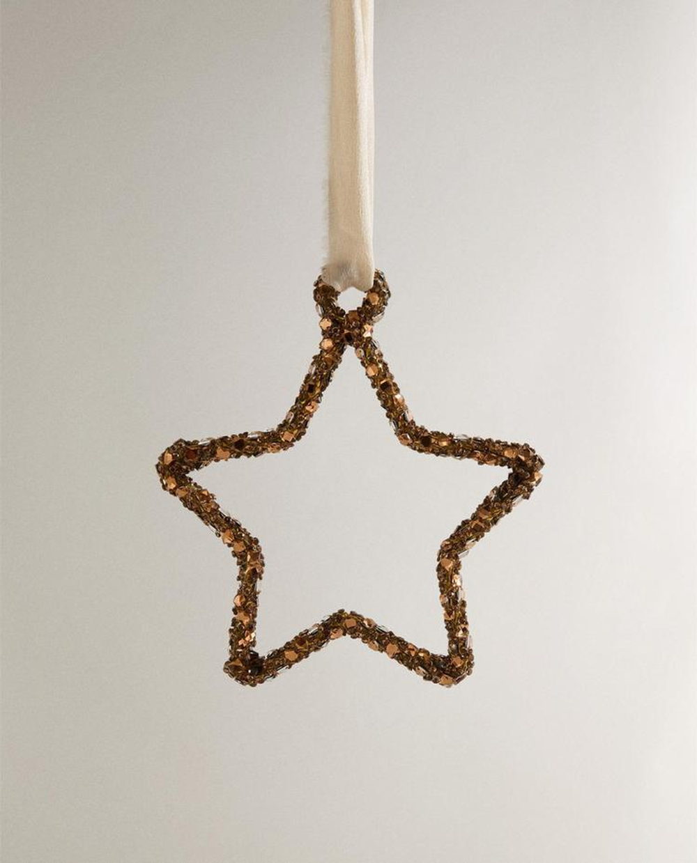 ZARA HOME ЗОЛОТИСТОЕ НОВОГОДНЕЕ УКРАШЕНИЕ «ЗВЕЗДА», ЗОЛОТИСТЫЙ