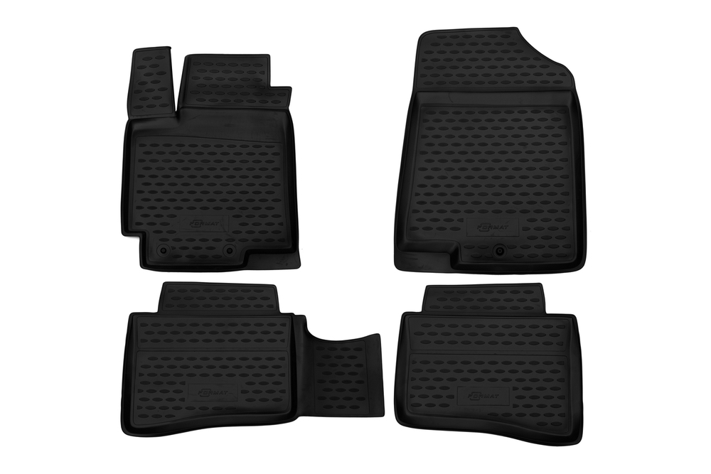 Коврики в салон KIA Rio, 2011-2014, 2014-&gt;, 4 шт. (ПУ, повышенная износостойкость)