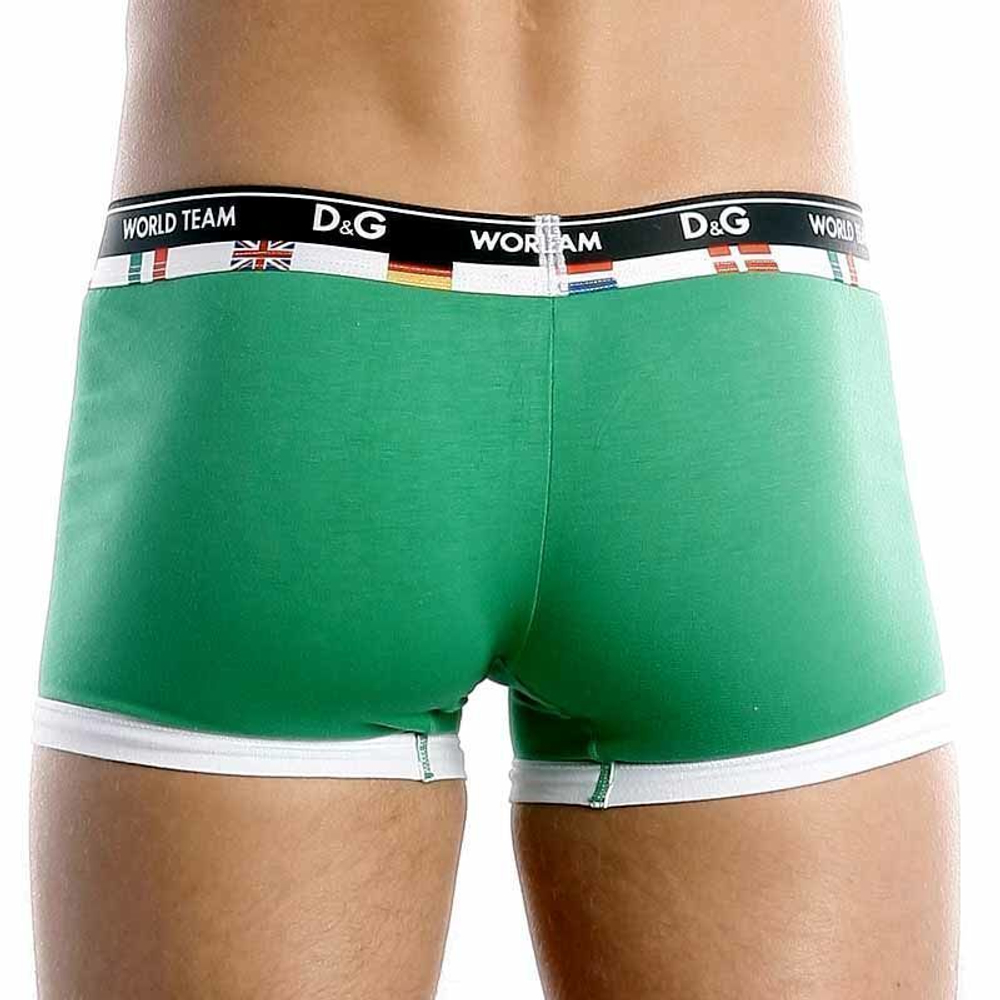 Мужские трусы хипсы зеленые D&G World Team Green