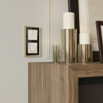 Выключатель двухклавишный проходной (айвори матовый)