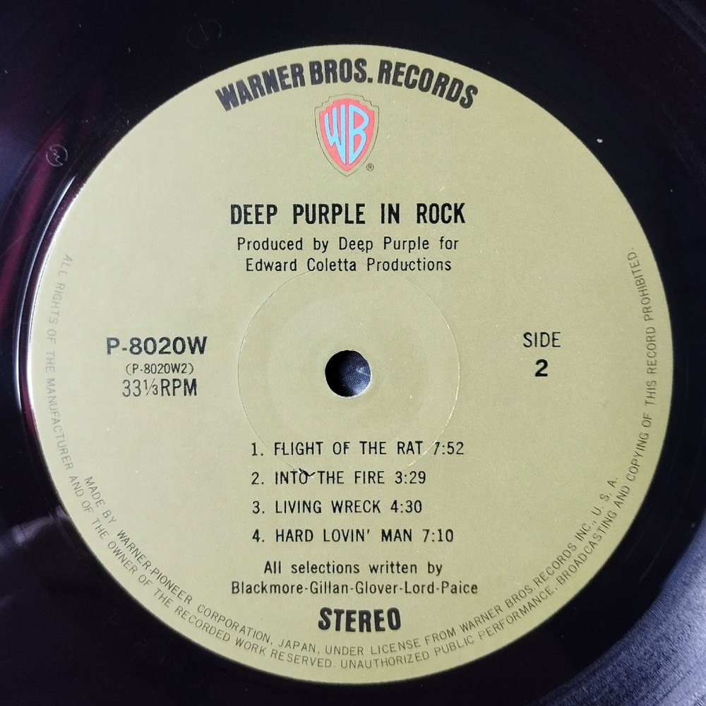 Винтажная виниловая пластинка LP Deep Purple In Rock (Japan 1971) (Obi) 1 press