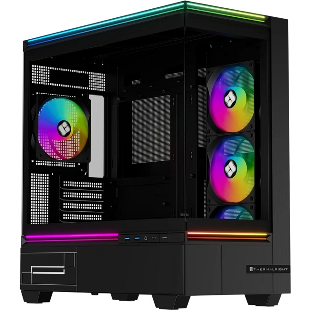 Корпус Mini-Tower Thermalright M10 FAN4-C TG ARGB, Micro-ATX, Black (TRTLM10BF4C)