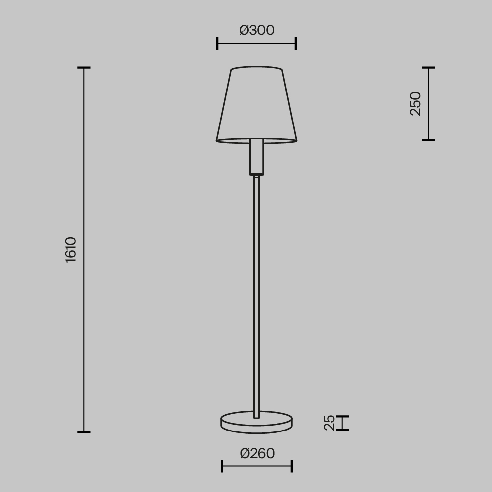 Напольный светильник (торшер) Maytoni MOD483FL-01BS