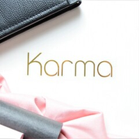 Надпись из термотрансферной пленки "KARMA", вариант 2