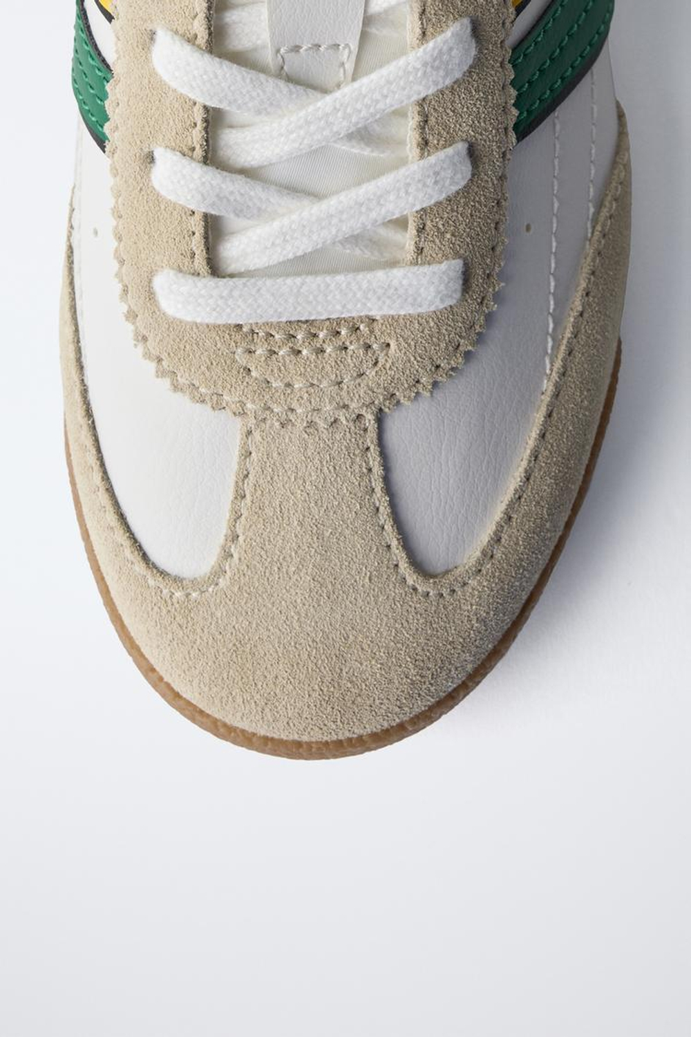 ZARA КРОССОВКИ В СТИЛЕ РЕТРО, БЕЛЫЙ