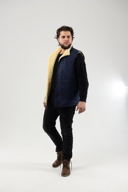 Жилет мужской из согревающей овчины