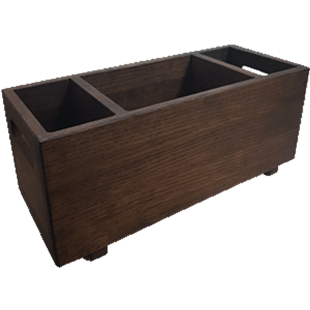 Органайзер 3 секции темный; дуб; H=12, L=30, B=12.5см