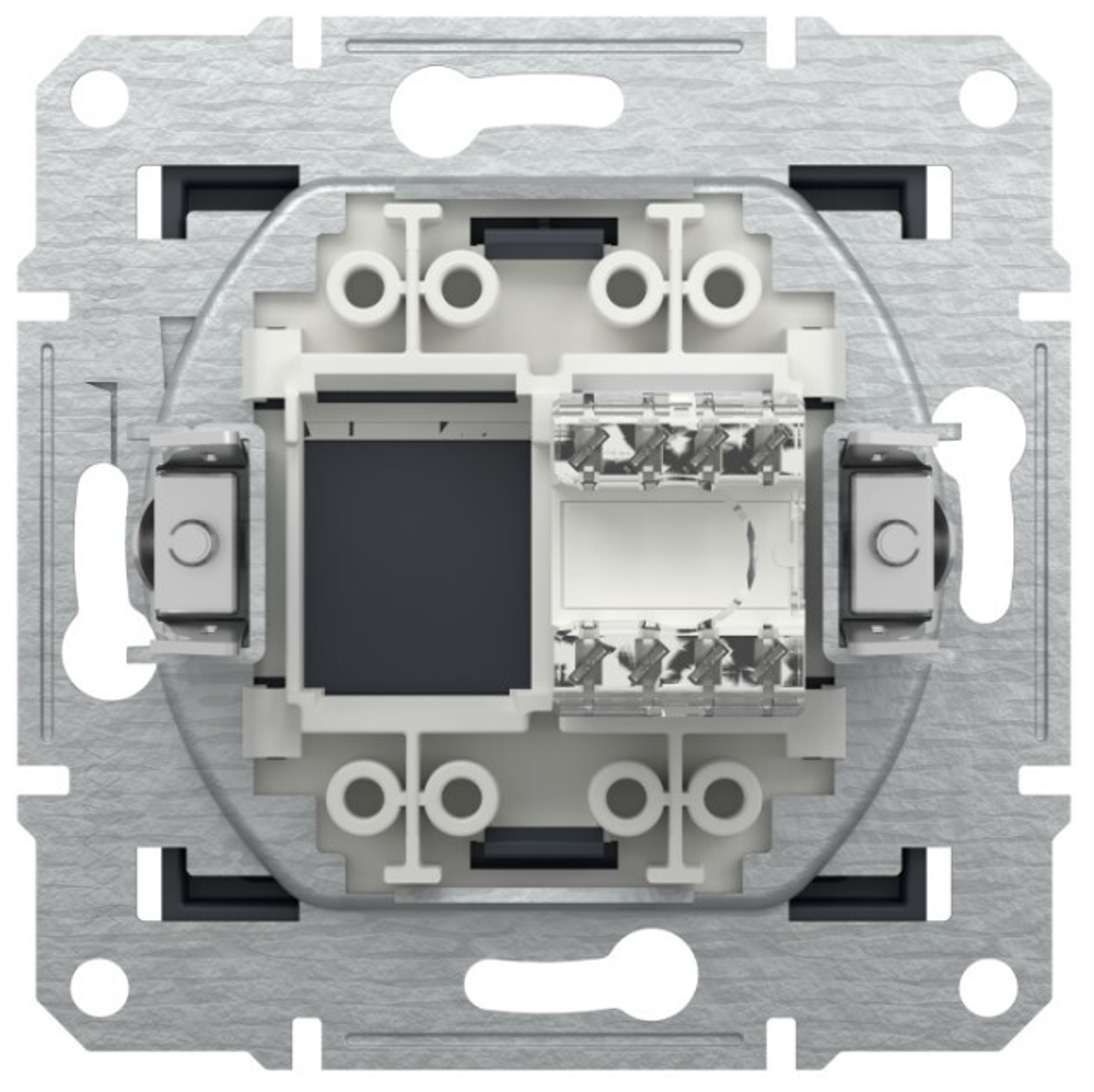 РОЗЕТКА С/У 1-ГНЕЗДО RJ45 CAT5E МЕХ АНТРАЦИТ ASFORA /SCHNEIDER/